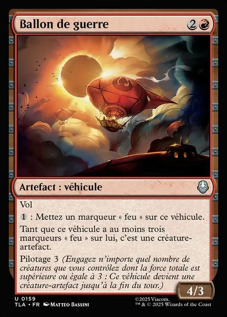 Ballon de guerre, carte Magic TLA 159 — extension Avatar: The Last Airbender