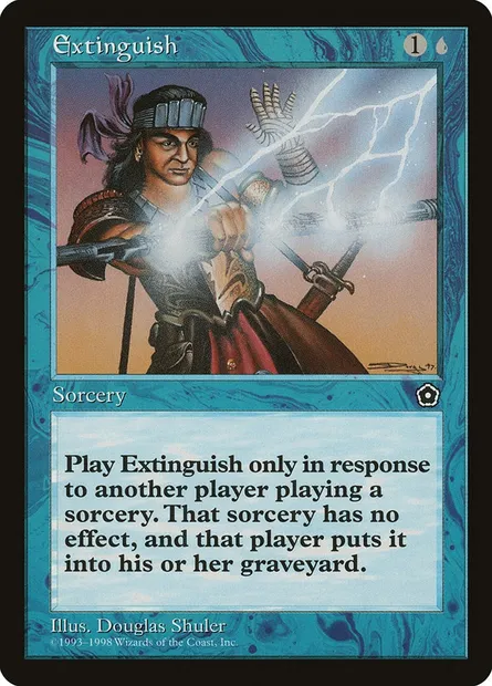 Extinguish, Magic card P02 38 — Portal Second Age set