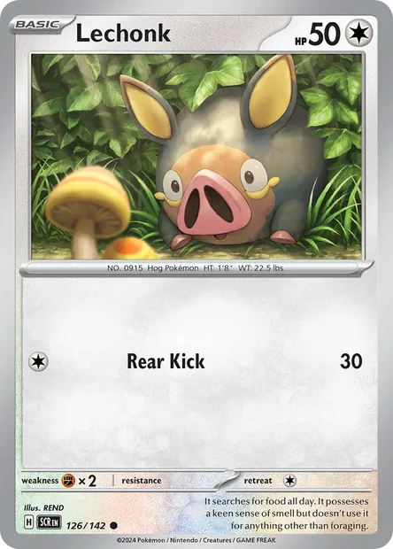 Lechonk, Pokémon card SCR 126 — Stellar Crown set