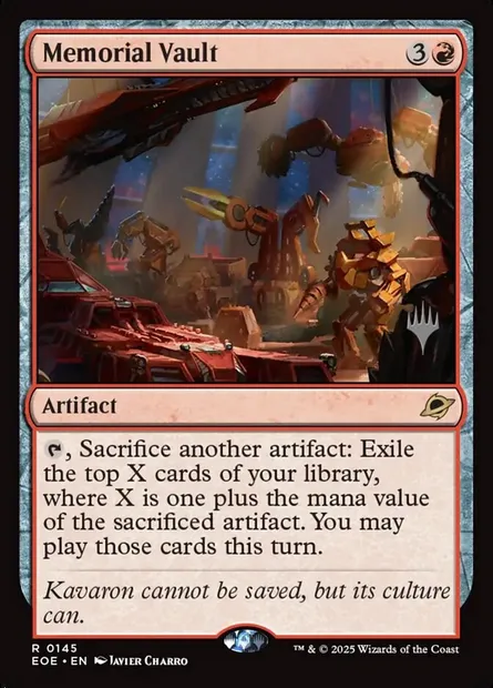 Memorial Vault, Magic card PEOE 145p — Edge of Eternities Promos set