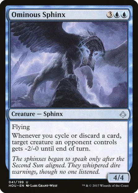 Ominous Sphinx, Magic card HOU 41 — Hour of Devastation set