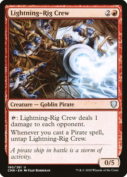 Lightning-Rig Crew, Magic card CMR 190 — Commander Legends set