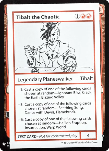 Tibalt the Chaotic, Magic card CMB1 66 — Mystery Booster Playtest Cards 2019 set