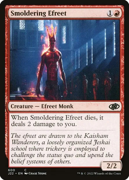 Smoldering Efreet, Magic card J22 600 — Jumpstart 2022 set