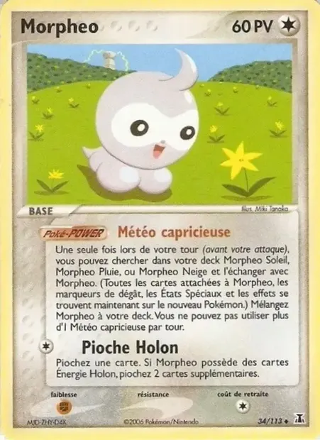 Morphéo, carte Pokémon DS 34 — extension EX Espèces Delta