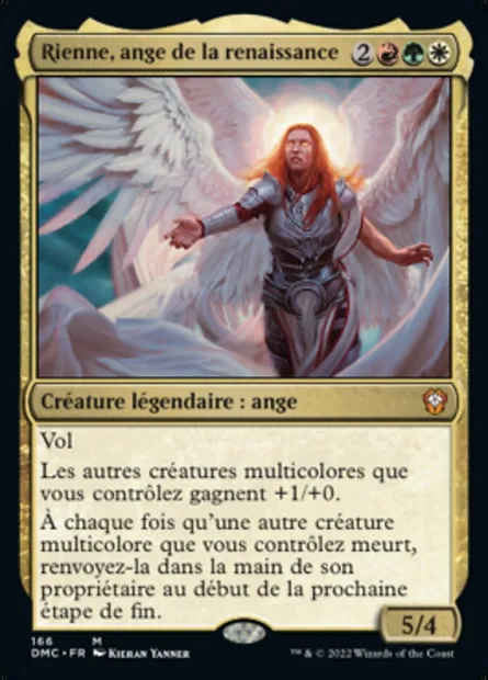 Rienne, ange de la renaissance, carte Magic DMC 166 — extension Dominaria United Commander