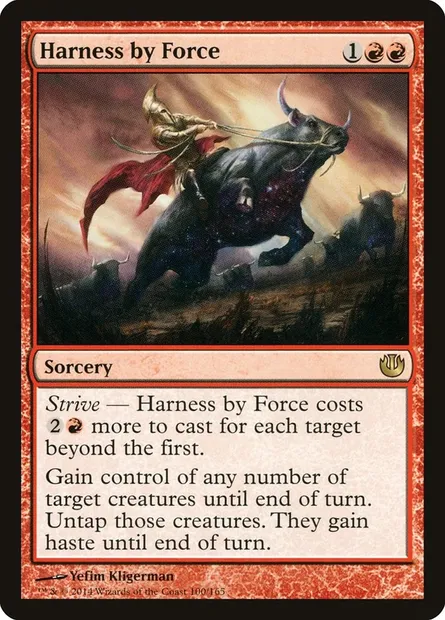 Harness by Force, Magic card JOU 100 — Journey into Nyx set