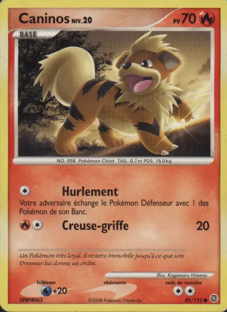 Caninos, carte Pokémon SW 89 — extension Merveilles Secrètes