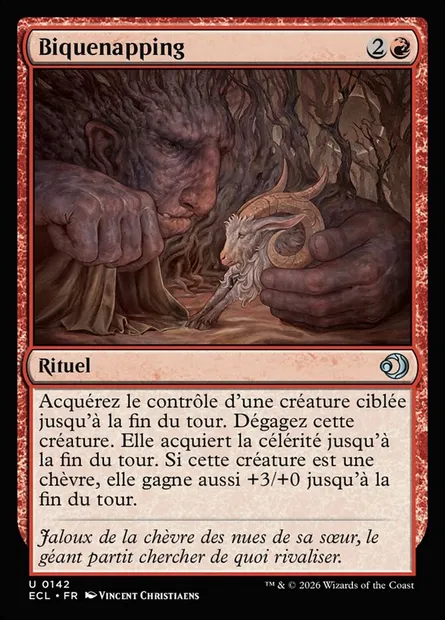Biquenapping, carte Magic ECL 142 — extension Lorwyn Eclipsed