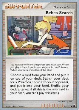Bebe's Search, Pokémon card WCD10 089 — World Championship Decks 2010 set