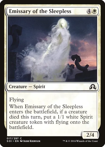 Emissary of the Sleepless, Magic card SOI 17 — Shadows over Innistrad set