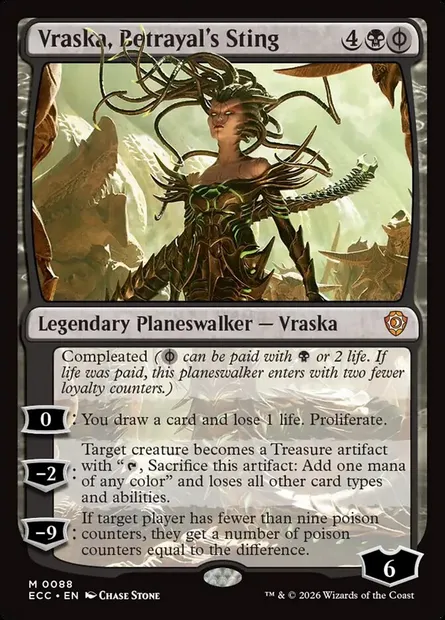 Vraska, Betrayal's Sting, Magic card ECC 88 — Lorwyn Eclipsed Commander set