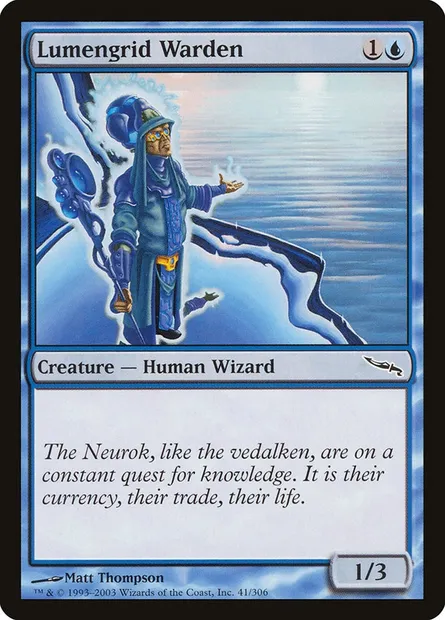 Lumengrid Warden, Magic card MRD 41 — Mirrodin set