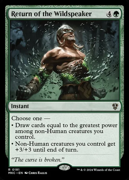 Return of the Wildspeaker, Magic card MKC 181 — Murders at Karlov Manor Commander set