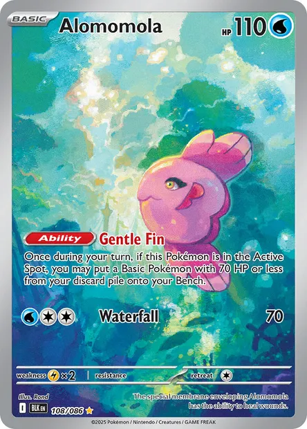 Alomomola, Pokémon card BLK 108 — Black Bolt set