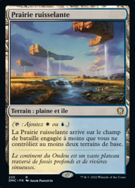 Prairie ruisselante, carte Magic DMC 225 — extension Dominaria United Commander