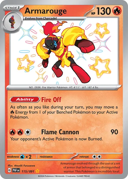 Armarouge, Pokémon card PAF 115 — Paldean Fates set