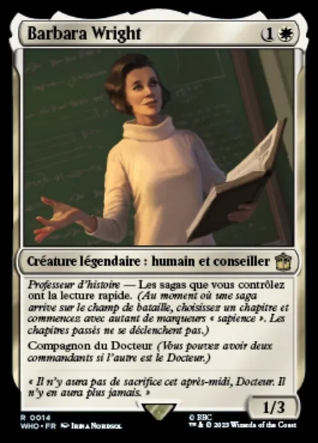 Barbara Wright, carte Magic WHO 14 — extension Doctor Who