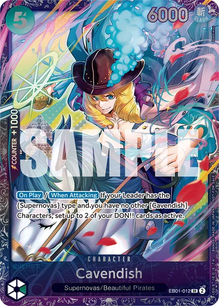 Cavendish, One Piece card EB01-012 — MEMORIAL COLLECTION set