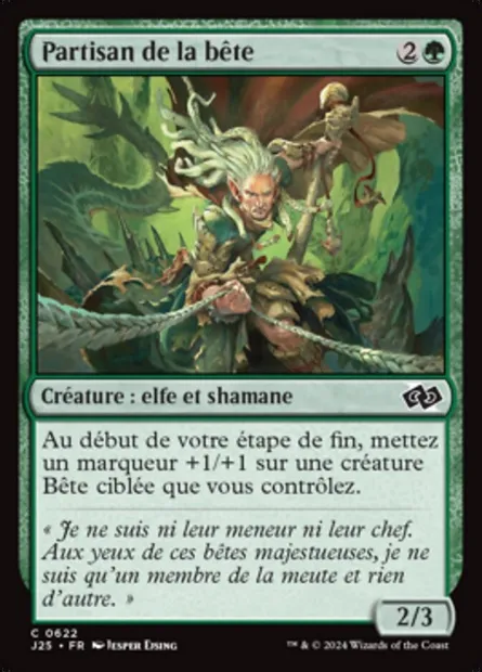 Partisan de la bête, carte Magic J25 622 — extension Foundations Jumpstart