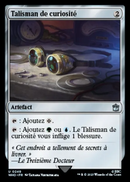 Talisman de curiosité, carte Magic WHO 249 — extension Doctor Who