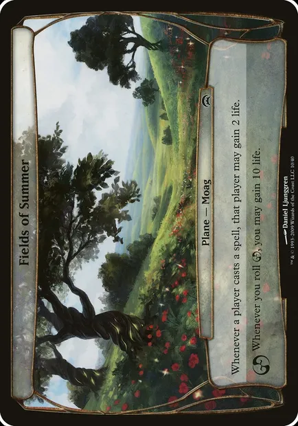 Fields of Summer, Magic card OHOP 10 — Planechase Planes set