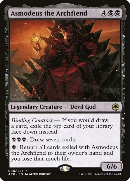 Asmodeus the Archfiend, Magic card AFR 88 — Adventures in the Forgotten Realms set
