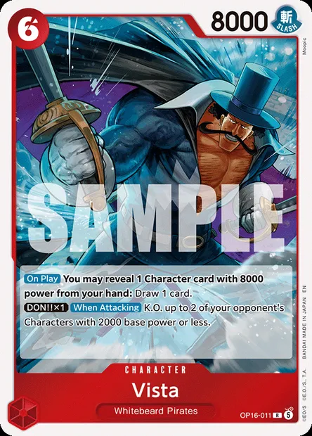 Vista, One Piece card OP16-011 — THE TIME OF BATTLE set