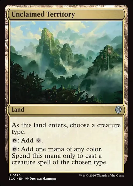 Unclaimed Territory, Magic card ECC 175 — Lorwyn Eclipsed Commander set