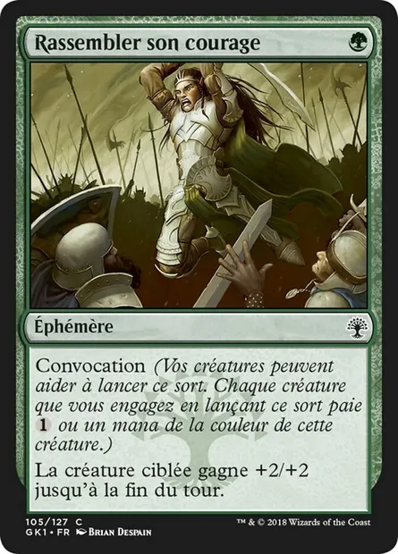 Rassembler son courage, carte Magic GK1 105 — extension GRN Guild Kit