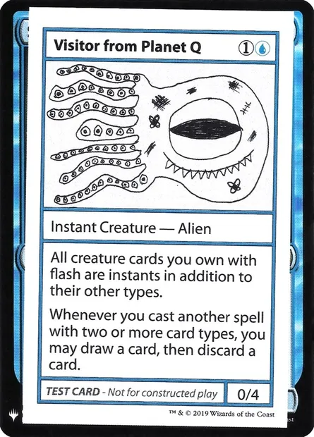 Visitor from Planet Q, carte Magic CMB1 33 — extension Mystery Booster Playtest Cards 2019