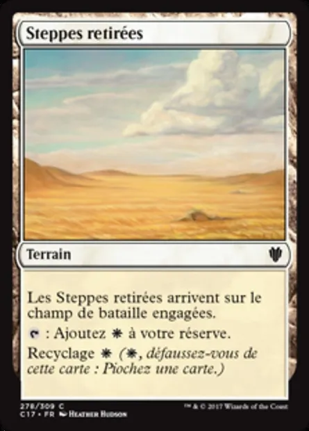 Steppes retirées, carte Magic C17 278 — extension Commander 2017