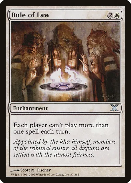 Rule of Law, Magic card 10E 37 — Tenth Edition set