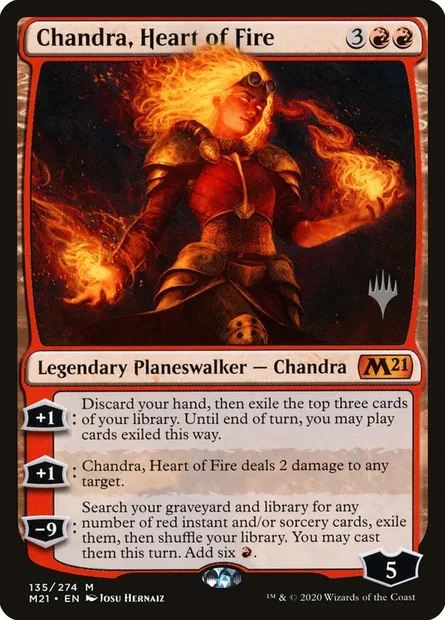 Chandra, Heart of Fire, Magic card PM21 135p — Core Set 2021 Promos set