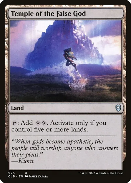 Temple of the False God, Magic card CLB 925 — Commander Legends: Battle for Baldur's Gate set