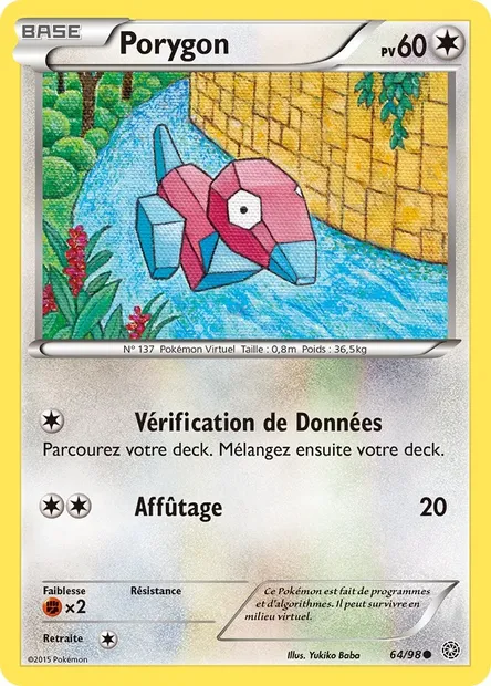 Porygon, carte Pokémon AOR 64 — extension Origines Antiques