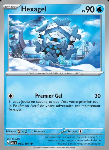 Hexagel, carte Pokémon OBF 055 — extension Flammes Obsidiennes