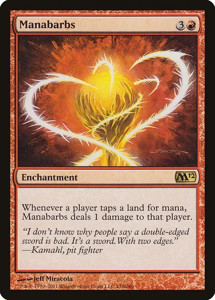 Manabarbs, Magic card M12 150 — Magic 2012 set