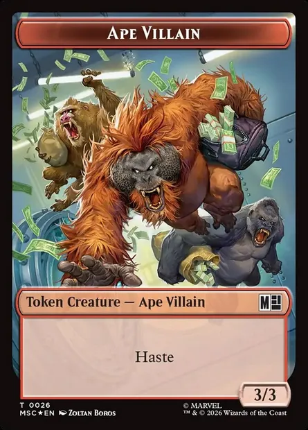 Ape Villain, Magic card TMSC 26 — Marvel Super Heroes Commander Tokens set