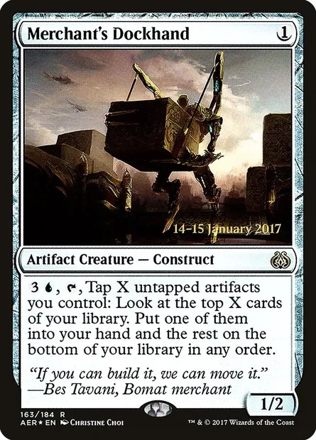 Merchant's Dockhand, Magic card PAER 163s — Aether Revolt Promos set