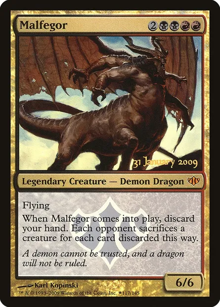 Malfegor, Magic card PCON 117★ — Conflux Promos set