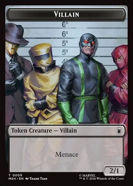 Villain, carte Magic TMSH 9 — extension Marvel Super Heroes Tokens