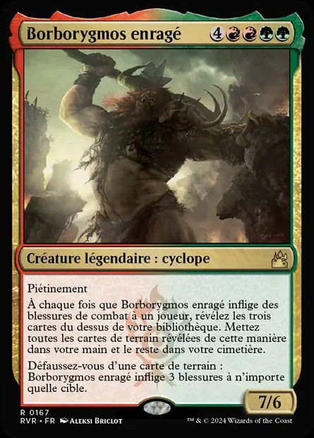 Borborygmos enragé, carte Magic RVR 167 — extension Ravnica Remastered