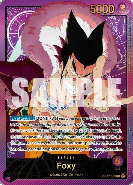 Foxy, carte One Piece OP07-059 — extension 500 YEARS IN THE FUTURE