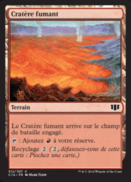 Cratère fumant, carte Magic C14 312 — extension Commander 2014