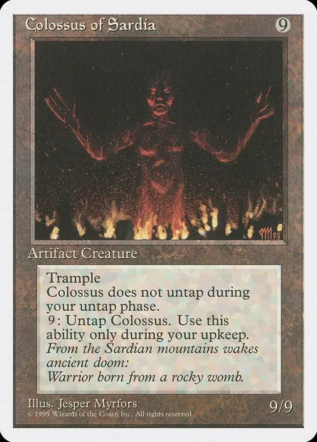 Colosse de Sardie, carte Magic 4ED 308 — extension Quatrième Edition