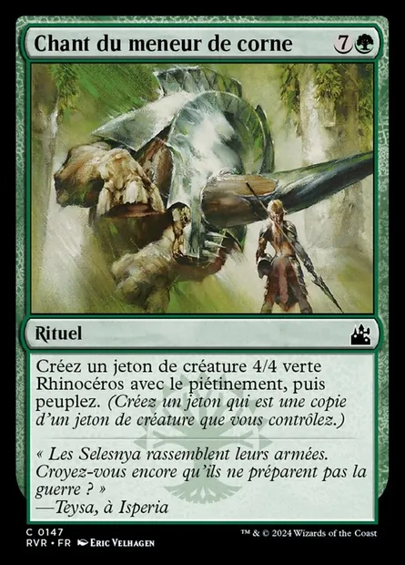 Chant du meneur de corne, carte Magic RVR 147 — extension Ravnica Remastered