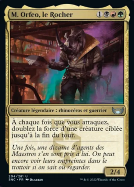 M. Orfeo, le Rocher, carte Magic SNC 204 — extension Les rues de la Nouvelle-Capenna