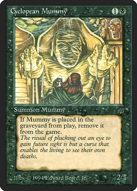 Cyclopean Mummy, Magic card LEG 93 — Legends set