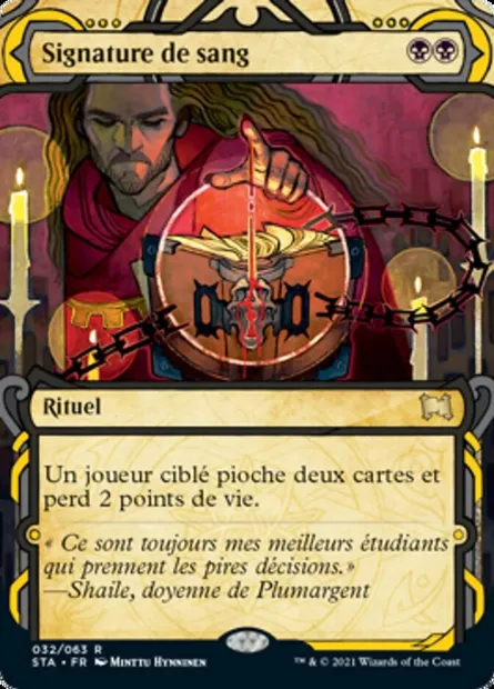 Signature de sang, carte Magic STA 32 — extension Strixhaven Mystical Archive